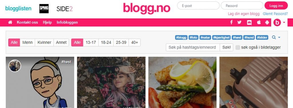 Bloggplattform - blogg.no