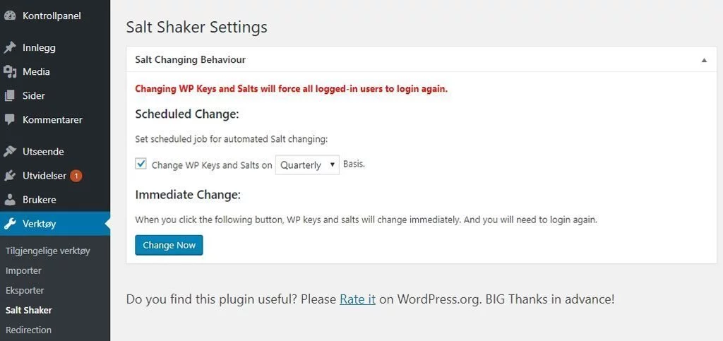 Endre SALT nøkler hvert kvartal med utvidelsen Salt Shaker