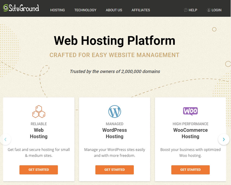SiteGround Web Hosting Platform