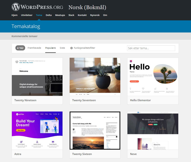 Finn de beste WordPress -temaene hos wordpress.org