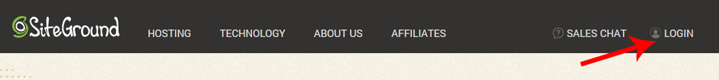 Logg inn hos SiteGround for å lage en blogg med WordPress