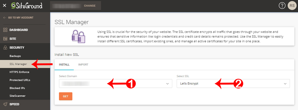 Installer SSL sertifikat for blogg