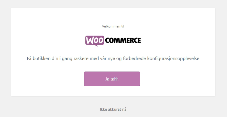 Kom i gang med WooCommerce