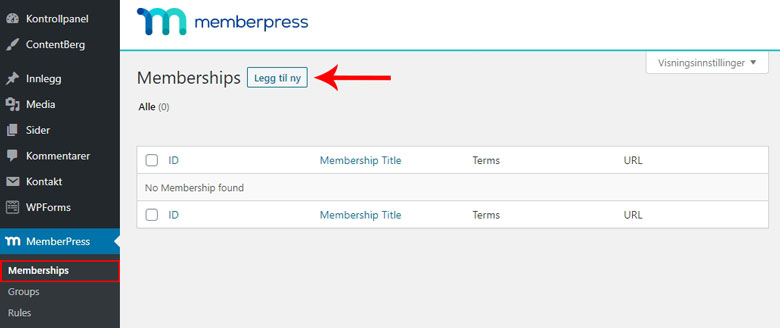 MemberPress - Legg til medlemsnivå