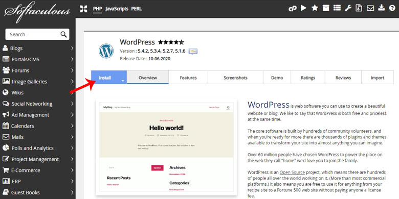 PRO ISP - Skriv inn nødvendige opplysninger for konfigurasjon av WordPress
