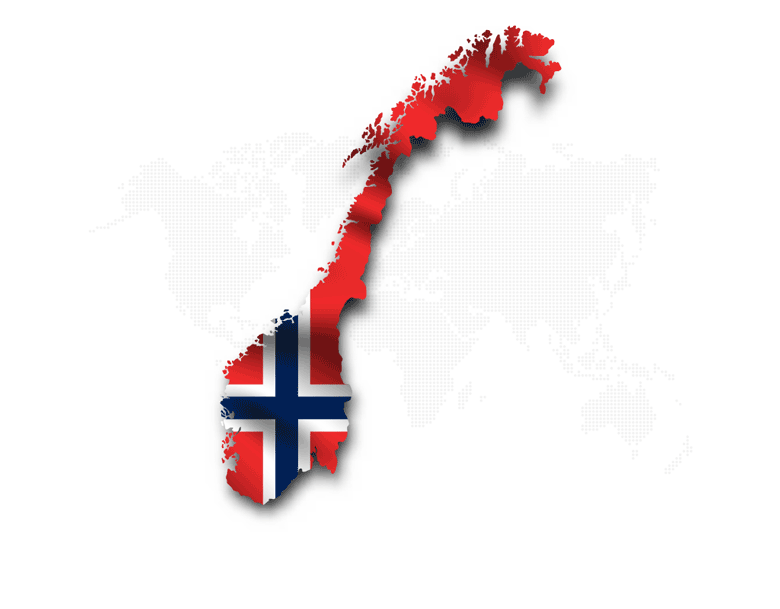 serverlokasjon kart flagg norge
